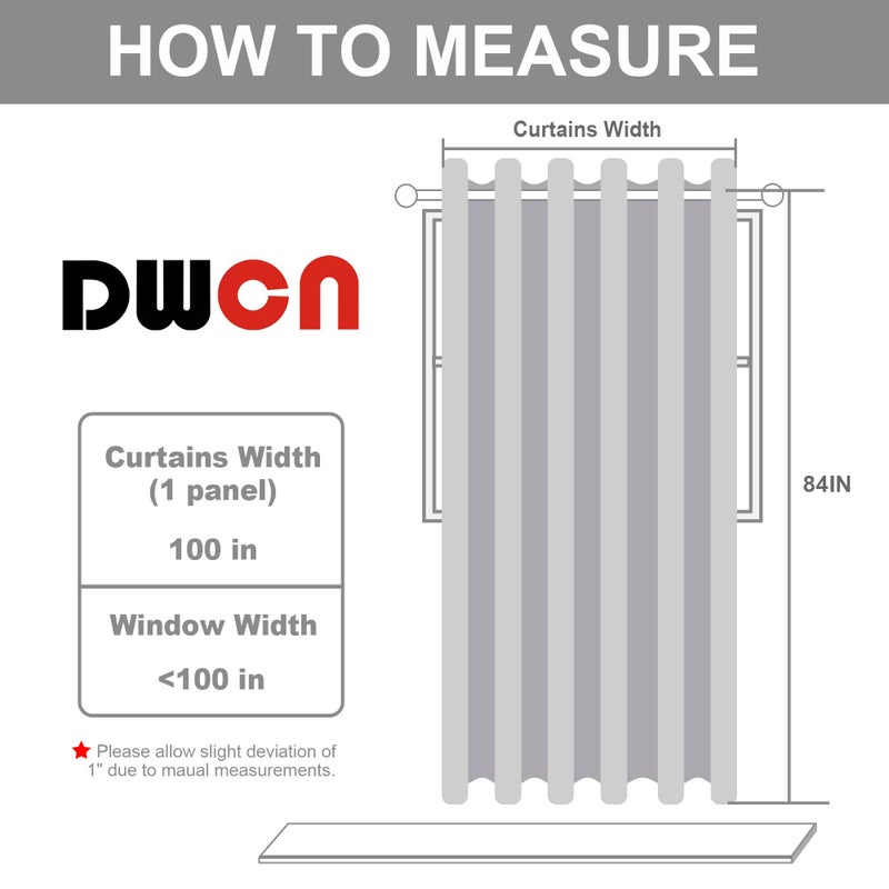 DWCN Total Privacy Room Divider Blackout Curtain - Thermal Curtains for Patio Door, Living Room, Bedroom Partition and Shared Office Space, 1 Grommet Curtain Panel, 8.3ft Wide x 7ft Tall, Beige - Image 2
